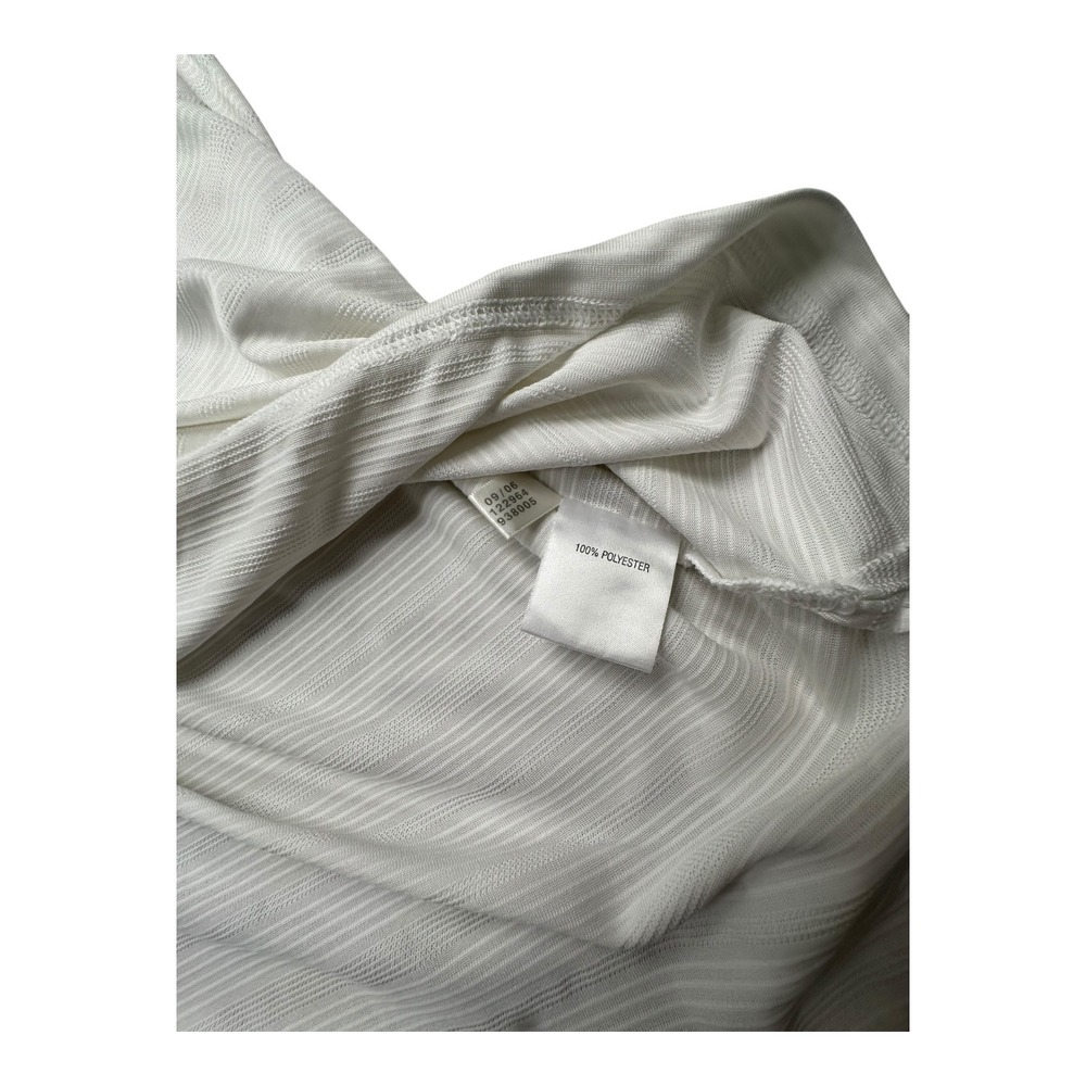 Adidas Golf Polo Shirt White Stripe Mens Short Sleeve Performance Shirt XL - Picture 6 of 9